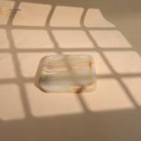 Plateau de rangement en onyx vert de luxe YUSHI, bol décoratif en pierre naturelle carrée pour la décoration de la maison