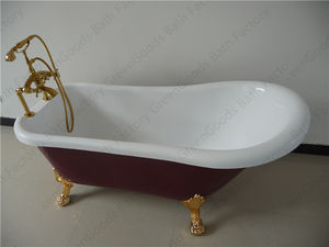 <span class=keywords><strong>Baignoire</strong></span> à pattes en acrylique rouge de petite taille à bas prix pour adultes avec quatre pieds en alliage d'aluminium - Product Image 6