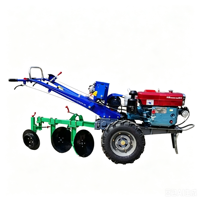 Mini tracteur diesel à deux roues avec remorque de transport pour usage agricole