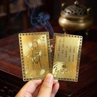Tarjetas de Metal Personalizadas de Latón Grabado en Oro, Cobre y Latón, con Diseño de Buda