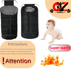 CZFIT Housse de poussette chaude d'hiver pour bébé, sac de couchage pour poussette, sac de couchage pour bébé, voyage, camping, randonnée - Product Image 1
