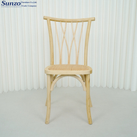Chaise à dos croisé en bois massif de saule pour hôtels halls extérieurs entrée parcs ateliers villas-événements de mariage restauration