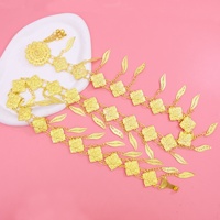 Chaîne de taille rétro en alliage style Dai avec pampilles feuilles dorées pour la danse orientale et les spectacles