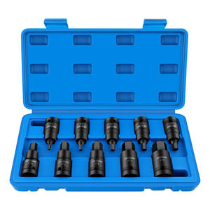 ชุดซ็อกเก็ตหกเหลี่ยม S2 ไฮสเปค 10 ชิ้น ขนาด 1/2 นิ้ว เกรดอุตสาหกรรม สำหรับประแจไฟฟ้า ซ่อมเครื่องจักรกล - Product Image 1