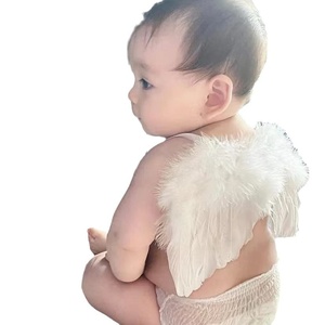 Accessoires de photographie pour bébés : Ailes d'<span class=keywords><strong>ange</strong></span> en plumes teintées, décoration pour animaux de compagnie et poupées, vente directe en gros pour tout-petits, performance optimale - Product Image 4