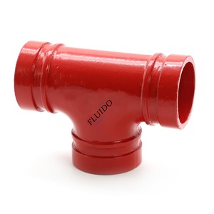 Boyama yüzey işleme ile özelleştirilmiş 90 derece sfero döküm yivli t şekilli boru bağlantısı dirsek - Product Image 2