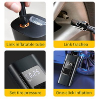 Mini-dispositif de gonflage numérique avec manomètre, 6000mAh, pour voiture, moteur, lit pneumatique
