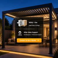 Pérgola de Aluminio Personalizada con Techo de Láminas Motorizadas, Sistema de Sombreado Impermeable, Precio de Fábrica al por Mayor OEM ODM