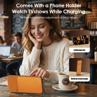 Câble de charge invisible 2-en-1 avec support pour téléphone, charge rapide 240W, 90 °   Câble tressé multi-angles pour coude, 5 pieds