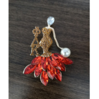 Topvesko personnalisé or topaze strass sororité lettres grecques NSPDK Phi Delta Kappaa dame femmes fille broche épinglettes