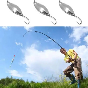 Caja de Regalo con 24 Señuelos de Acero Inoxidable para Pesca Transfronteriza, Anzuelo Simple para Pesca de Perca, <span class=keywords><strong>Boca</strong></span> de Caballo y Peces Blancos de Agua Dulce - Product Image 5