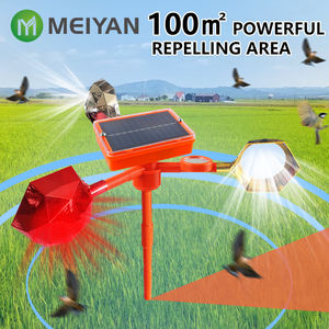 Ahuyentador de Aves Solar y Eólico Duradero con Luces Intermitentes Giratorias y Reflector Multicolor para Protección de Huertos y Cultivos - Product Image 4