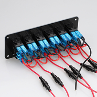 Panel de Interruptores de Control de Luces LED de 6 Posiciones, Especial para Reequipamiento de Vehículos Todoterreno y Autocaravanas, 12-24V, Universal
