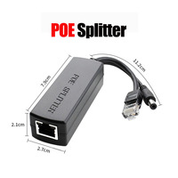 Splitter Injector PoE 48V ke 12V 100mbps, Pemisah PoE DC Daya Tinggi untuk Kamera Non POE