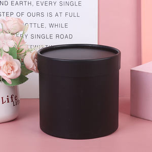 Kotak kemasan hadiah bunga silinder bulat kertas mawar mewah desain grosir untuk buket - Product Image 2