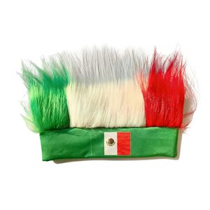 Peluca Deportiva con Diseño de la Bandera de <span class=keywords><strong>Francia</strong></span> en Azul, Blanco y Rojo, para Eventos Deportivos, Fiestas y Aficionados, Hecha de Fibra Química - Product Image 2