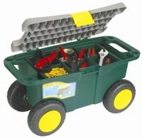 MJ-2011 Vente en gros Mallette à outils en plastique dur Organisateur de boîte de rangement d'outils portable avec roues et plateau amovible