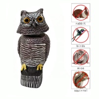 Décoys de chouettes rotatifs à 360° pour l'intérieur/l'extérieur, en plastique, pour effrayer les oiseaux et les écureuils, accessoires de chasse