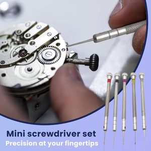 Set di cacciaviti di precisione per gioielli con 5 lame di ricambio extra per riparazione di orologi, riparazione di occhiali, lavori di gioielleria, elettronica - Product Image 4