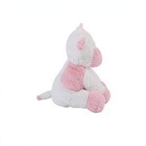 D KING <span class=keywords><strong>Peluche</strong></span> Vache Ponderée, Adaptée au Micro-ondes, Douce et Chaude, Rembourrée en Coton PP, Confort de Sommeil pour Enfants et Adultes, Maille Brodée - Product Image 2