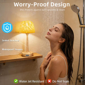 <span class=keywords><strong>Lampe</strong></span> de douche étanche avec projecteur d'ondes océaniques 16 couleurs, <span class=keywords><strong>lampe</strong></span> de table rechargeable, veilleuse étanche IP65, lumière de salle de bain - Product Image 4