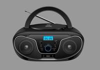 Promotion : Système Boombox Mini Combo Radio CD avec Écran LED/LCD en Plastique, Prise en Charge FM/AUX/USB