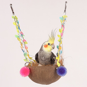 Nido de pájaro de cáscara de coco natural, nido de loro, nido para dormir, caja de cría universal para las cuatro estaciones, hamaca, nido de hierba, nido para dormir - Product Image 2