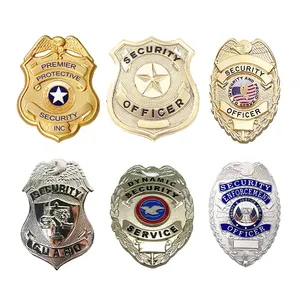 Factory Direct Personalized Free Design Logo Uniform Metal Lapel Pins 3D Officer Security Badge Custom