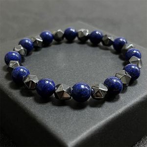 Bracelet en pierre naturelle avec perles de verre colorées, bouclier énergétique négatif, article professionnel à marge d'profit élevée, support de lot mixte - Product Image 2