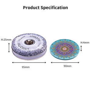 Custom Round Shape Metal <span class=keywords><strong>Mug</strong></span> Coaster Box Cerveja Promoções Pubs Restaurantes Presente Turista Lembranças Pretty Coaster <span class=keywords><strong>Tin</strong></span> Can - Product Image 2