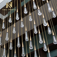 Creative design cob led en aluminium cristal pendentif lumière soutien personnalisé lustre