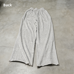 Custom Logo Men's Wide Leg 100% Cotton Sweatpants Elastic Waist Casual Black Gray Autumn Style <b>Pants</b> for Men - Product Image 3