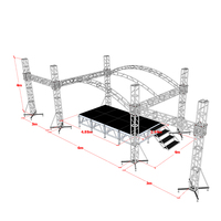 TENTCHO Scène de concert extérieure en aluminium de haute qualité, structure de scène étanche et antidérapante pour festivals