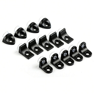 Black Shelf <b>Brackets</b> <b>Plastic</b> Wall Mount Detachable Support For Wardrobe Cabinet Hardware Accessories - Product Image 1
