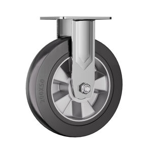 Chinesischer Hersteller <span class=keywords><strong>4</strong></span> 5 6 8 Zoll 100mm 125mm 150mm 200mm Industrielle Aluminium-Kern Gummirad Feststehend Schwenkbar mit Bremse Schwerlast-Lenkrolle - Product Image 2