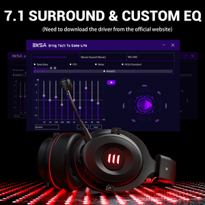 Casque d'écoute de jeu filaire ou sans fil E900 PRO Qualité sonore HI-FI pour PS4 /xbox avec commande vocale Son filaire et surround - Product Image 6
