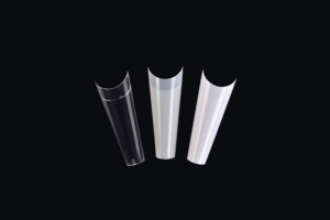 500 faux ongles en ABS, forme C, longs, fins, à couverture complète, style français, à presser - Product Image 5