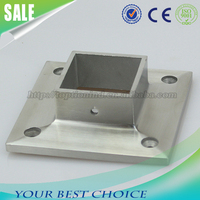 Base de poteau carrée en acier inoxydable robuste Toption avec bride de fixation au sol pour balustrade de balcon, escalier, villa, extérieur