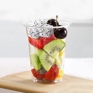 Copos descartáveis PET transparentes preço de fábrica 12 14 16 18 20 24 onças copo de plástico suco frio café frutas