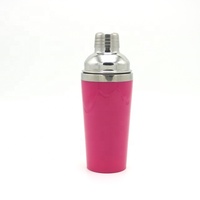 450ml 15oz Couleur Rose En Plastique En Acier Inoxydable à Double Paroi Barman Outils Cocktails Mojito Martini Cordonnier Mélangeur Mélangeur