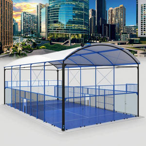 INOLP PADEL Proveedor profesional de cancha de tenis panorámica al aire libre Paddle Hot Dip Galvanizado con techo Suelo deportivo - Product Image 6