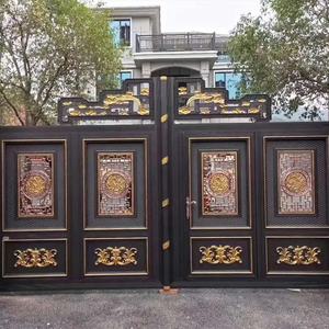 Porte coulissante automatique à double porte en aluminium de haute qualité personnalisée pour villa et hôtel, design moderne, installation facile - Product Image 2