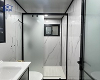 Maison conteneur préfabriquée modulaire mobile 30FT 40FT 2/3 chambres, résidentielle portable, pliable, gris foncé, extensible