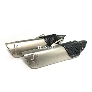 Universal stainless steel exhaust muffler S1000RR YZF600 Z750 CBR1000 Akrapovical 550mm exhaust silencer with heat shield cover