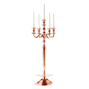 Candélabre de sol haut 5 bras vente chaude candélabre fait main en métal nouveau Design pour la décoration - Product Image 5