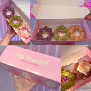 Grande scatola di cartone rosa scatole regalo personalizzate Auto Popup cioccolato ciambelle cartone di carta contenitore imballaggio ciambella involucro biscotti - Product Image 1