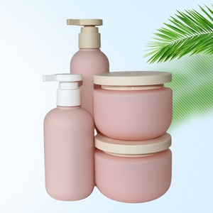 Set di Contenitori Nuovo Stile in <span class=keywords><strong>Plastica</strong></span> HDPE Rosa: Vaso <span class=keywords><strong>per</strong></span> Crema da 250g, Vaso <span class=keywords><strong>per</strong></span> Maschera, Flaconi <span class=keywords><strong>per</strong></span> Lozione e Shampoo da 100ml, 200ml, 300ml - Product Image 3