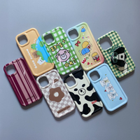 Prix unitaire 0,29 Coques pour iPhone en gros – Rose, Bleu, Vert, Blanc, Violet, Orange – Housse en cuir pelucheux anti-rayures pour iPhone