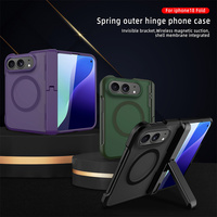 Nouvelle coque mate avec protection d'écran intégrée, support pliable magnétique pour iPhone 18 Fold