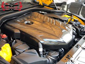 Couverture de moteur en fibre de carbone PU pour Toyota GR <span class=keywords><strong>Supra</strong></span> A90 A91 <span class=keywords><strong>Mk5</strong></span>, remplacement du capot moteur, garniture intérieure du capot, kit carrosserie - Product Image 3